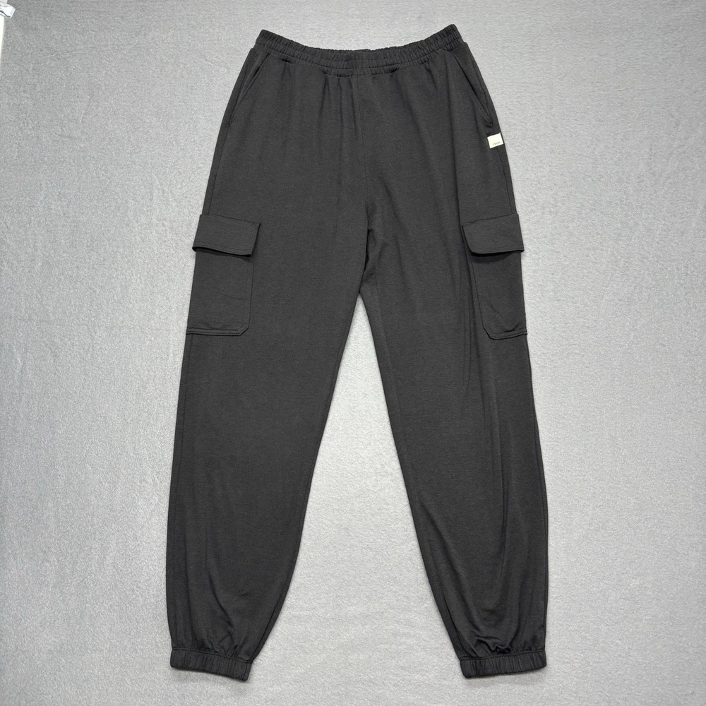 Vuori Boyfriend Cargo Jogger Womens Small Black Heather Dreamknit Sweatpants - Picture 2 of 12